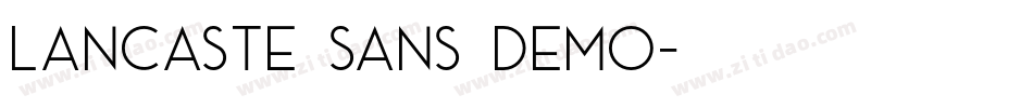 Lancaste Sans Demo字体转换
